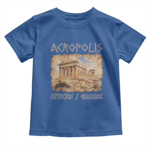 Acropolis Athens Greece Souvenir Greek Parthenon Toddler T Shirt TS09 Royal Blue Print Your Wear