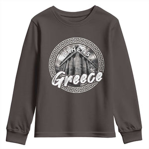 Greece Athens Parthenon Acropolis Youth Sweatshirt TS09 Dark Chocolate Print Your Wear
