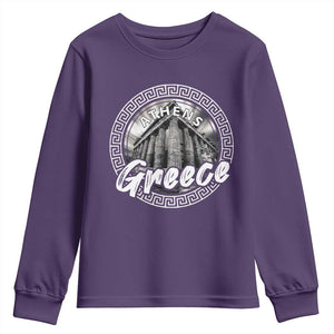Greece Athens Parthenon Acropolis Youth Sweatshirt TS09 Purple Print Your Wear