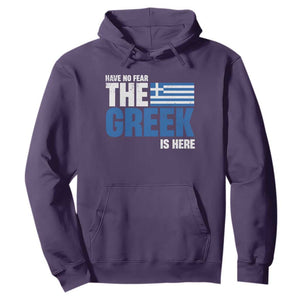 Proud Greece Hoodie Have No Fear The Greek Is Here TS09 Purple Print Your Wear
