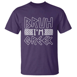 Proud Greece T Shirt Bruh I'm Greek TS09 Purple Print Your Wear