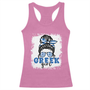Greek Girl Pride Racerback Tank Top Proud Greece Messy Bun Girl TS09 Azalea Print Your Wear