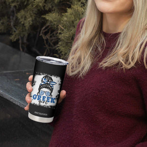 Greek Girl Pride Tumbler Cup Proud Greece Messy Bun Girl TS09 Print Your Wear