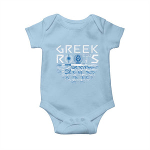 Greek Roots Pride Baby Onesie TS09 Light Blue Print Your Wear