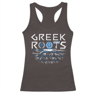 Greek Roots Pride Racerback Tank Top TS09 Dark Chocolate Print Your Wear