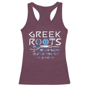 Greek Roots Pride Racerback Tank Top TS09 Maroon Print Your Wear