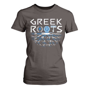 Greek Roots Pride T Shirt For Women TS09 Dark Chocolate Print Your Wear