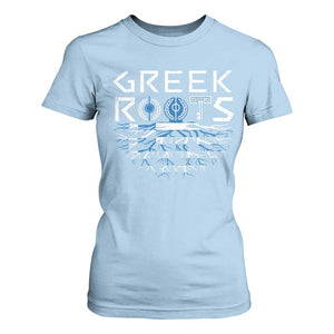 Greek Roots Pride T Shirt For Women TS09 Light Blue Print Your Wear