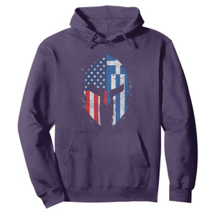 Greek American Pride Hoodie Greece Spartan Helmet TS09 Purple Print Your Wear