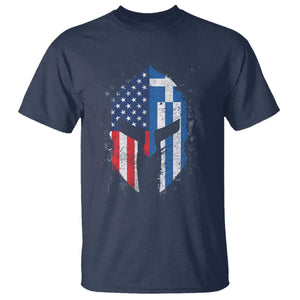 Greek American Pride T Shirt Greece Spartan Helmet TS09 Navy Print Your Wear
