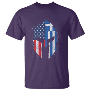 Greek American Pride T Shirt Greece Spartan Helmet TS09 Purple Print Your Wear