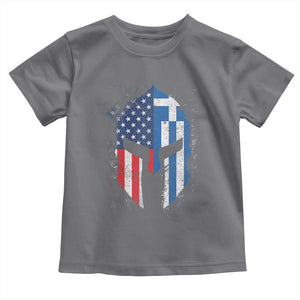 Greek American Pride Toddler T Shirt Greece Spartan Helmet TS09 Charcoal Print Your Wear