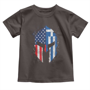Greek American Pride Toddler T Shirt Greece Spartan Helmet TS09 Dark Chocolate Print Your Wear