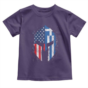 Greek American Pride Toddler T Shirt Greece Spartan Helmet TS09 Purple Print Your Wear