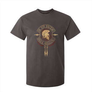 Sparta Greek T Shirt For Kid Si Vis Pacem Para Bellum TS09 Dark Chocolate Print Your Wear
