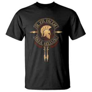 Sparta Greek T Shirt Si Vis Pacem Para Bellum TS09 Black Print Your Wear