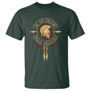 Sparta Greek T Shirt Si Vis Pacem Para Bellum TS09 Dark Forest Green Print Your Wear