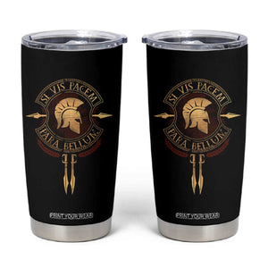 Sparta Greek Tumbler Cup Si Vis Pacem Para Bellum TS09 Black Print Your Wear