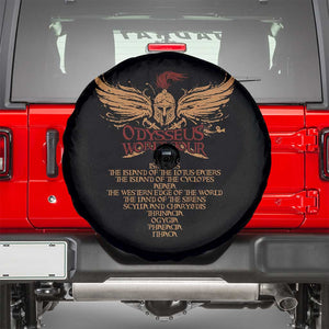 Odysseus World Tour Spare Tire Cover Ancient Greek Epic Mythlogy TS09 Black Print Your Wear
