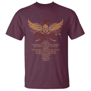 Odysseus World Tour T Shirt Ancient Greek Epic Mythlogy TS09 Maroon Print Your Wear