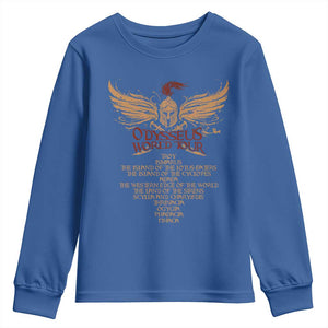Odysseus World Tour Youth Sweatshirt Ancient Greek Epic Mythlogy TS09 Royal Blue Print Your Wear