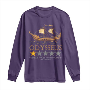 Funny Odysseus Long Sleeve Shirt Very Bad Not Recommend Ancient Greek Mythology Meme TS09 Purple Print Your Wear