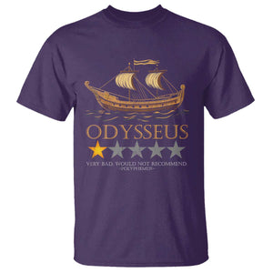 Funny Odysseus T Shirt Very Bad Not Recommend Ancient Greek Mythology Meme TS09 Purple Print Your Wear