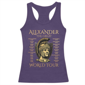 Funny Alexander The Great World Tour Racerback Tank Top Ancient Greek History TS09 Purple Print Your Wear