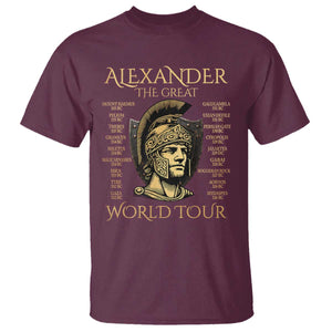 Funny Alexander The Great World Tour T Shirt Ancient Greek History TS09 Maroon Print Your Wear