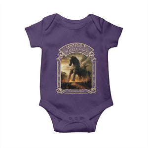 Trojan Horse Baby Onesie Ancient Greek Epic Mythlogy History Lover TS09 Purple Print Your Wear