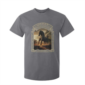Trojan Horse T Shirt For Kid Ancient Greek Epic Mythlogy History Lover TS09 Charcoal Print Your Wear