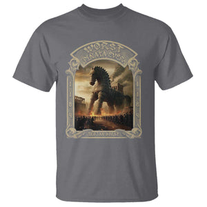 Trojan Horse T Shirt Ancient Greek Epic Mythlogy History Lover TS09 Charcoal Print Your Wear