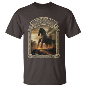 Trojan Horse T Shirt Ancient Greek Epic Mythlogy History Lover TS09 Dark Chocolate Print Your Wear