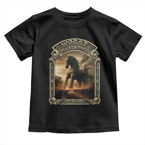 Trojan Horse Toddler T Shirt Ancient Greek Epic Mythlogy History Lover TS09 Black Print Your Wear