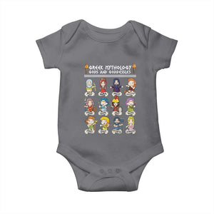 Greek Mythology Baby Onesie Gods And Goddesses TS09 Charcoal Print Your Wear