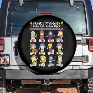 Greek Mythology Spare Tire Cover Gods And Goddesses TS09 No hole Black Print Your Wear