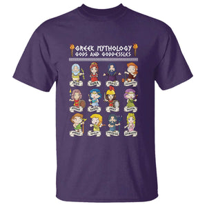Greek Mythology T Shirt Gods And Goddesses TS09 Purple Print Your Wear