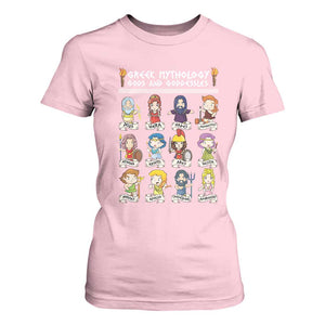 Greek Mythology T Shirt For Women Gods And Goddesses TS09 Light Pink Print Your Wear
