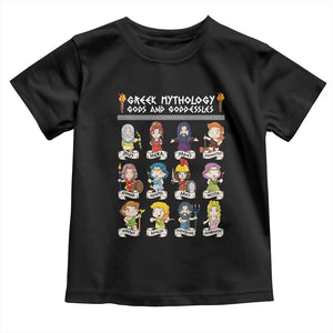 Greek Mythology Toddler T Shirt Gods And Goddesses TS09 Black Print Your Wear