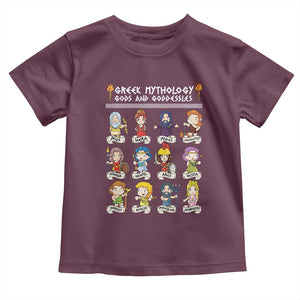 Greek Mythology Toddler T Shirt Gods And Goddesses TS09 Maroon Print Your Wear