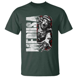 Greek Mythology Medusa T Shirt TS09 Dark Forest Green Print Your Wear