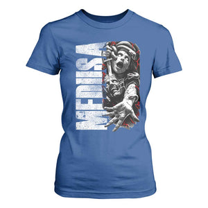 Greek Mythology Medusa T Shirt For Women TS09 Royal Blue Print Your Wear