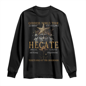 Greek Mythology Hecate Triple Goddess Long Sleeve Shirt Goddess World Tour Persephone Artemis TS09 Black Print Your Wear