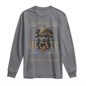 Greek Mythology Hecate Triple Goddess Long Sleeve Shirt Goddess World Tour Persephone Artemis TS09 Charcoal Print Your Wear