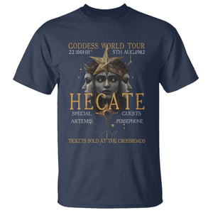 Greek Mythology Hecate Triple Goddess T Shirt Goddess World Tour Persephone Artemis TS09 Navy Print Your Wear