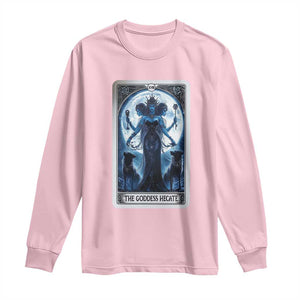 Greek Mythology Hecate Triple Goddess Long Sleeve Shirt Moon Pagan Gothic Witch TS09 Light Pink Print Your Wear