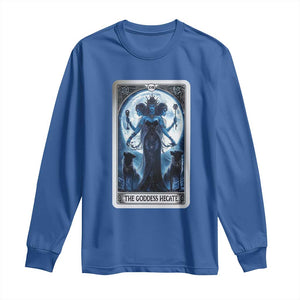 Greek Mythology Hecate Triple Goddess Long Sleeve Shirt Moon Pagan Gothic Witch TS09 Royal Blue Print Your Wear