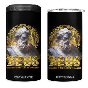 Greek Mythology Zeus 4 in 1 Can Cooler Tumbler God Of The Sky King Of All Gods TS09 One Size: 16 oz Black Print Your Wear