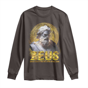 Greek Mythology Zeus Long Sleeve Shirt God Of The Sky King Of All Gods TS09 Dark Chocolate Print Your Wear