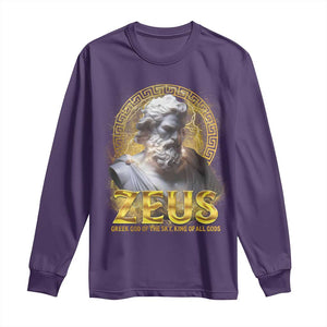 Greek Mythology Zeus Long Sleeve Shirt God Of The Sky King Of All Gods TS09 Purple Print Your Wear